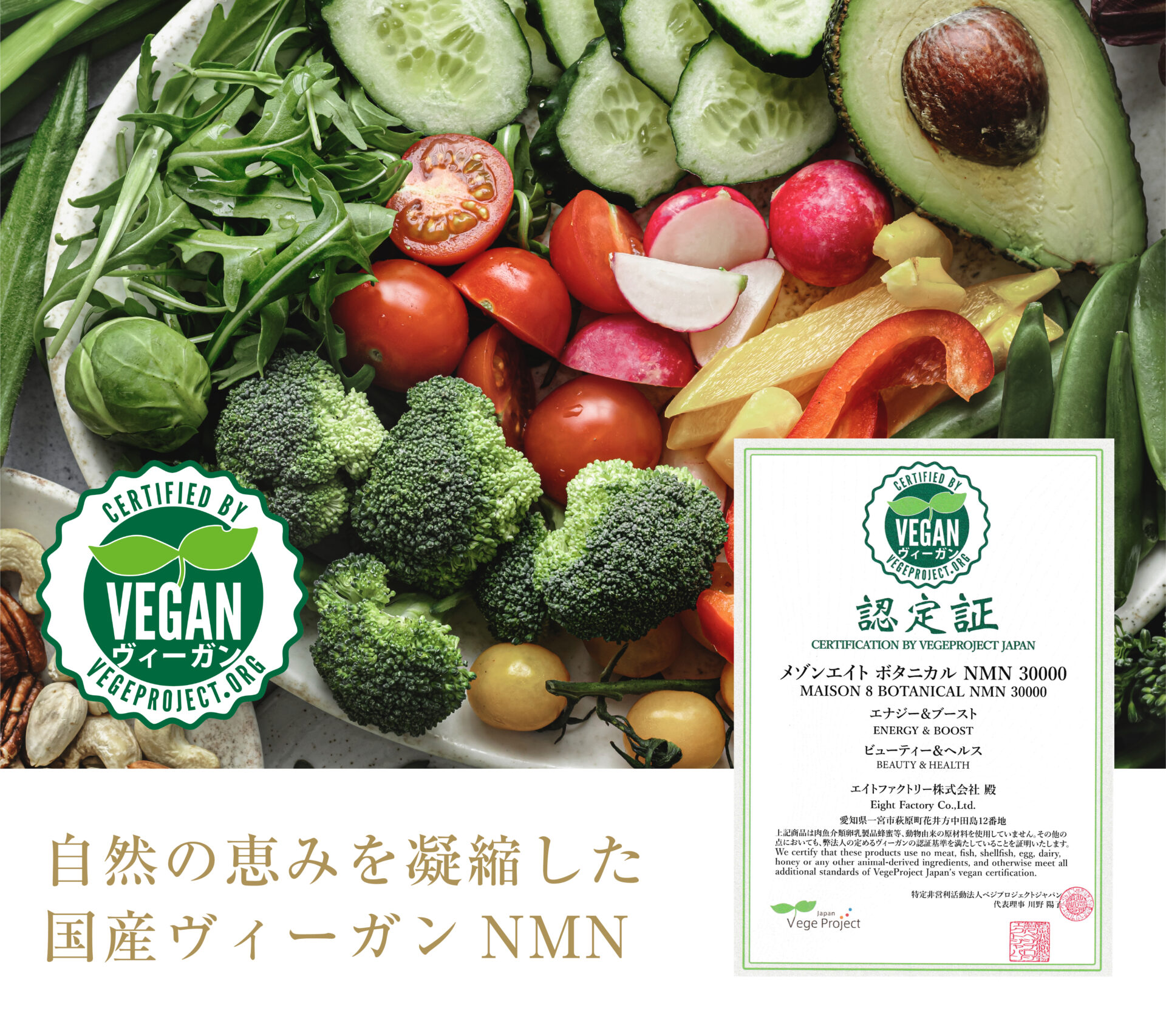 自然の恵みを凝縮した国産ヴィーガンNMN 画像